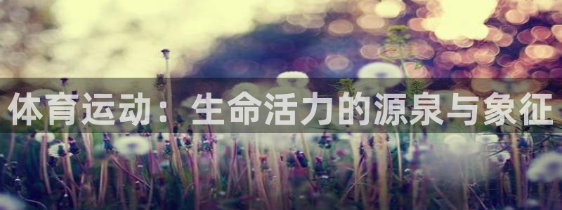 凯发官网下载平台注册流程视频：体育运动：生命活力的源