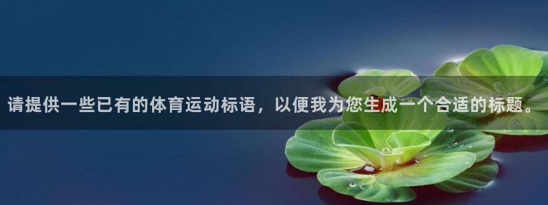 凯发官方正版app娱乐：请提供一些已有的体育运动标语，以便我